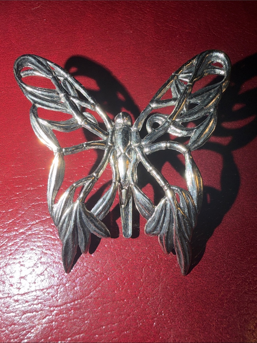 John Hardy Estate Ladies Butterfly Brooch Rhodium Plated JH9 🐈‍⬛